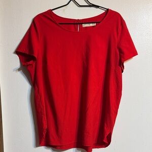 Faded Glory Bright Red Women's Short Sleeve Top